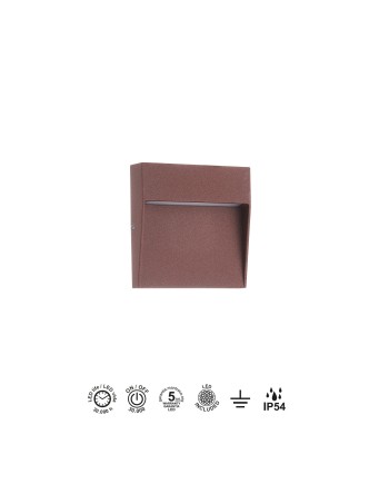 BAKER * SEÑALIZADOR CUADRADO 3W 3000K CORTEN